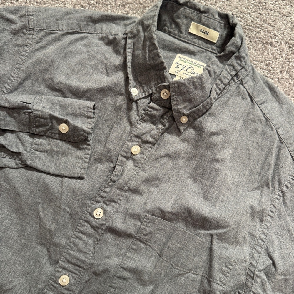 J.Crew Shirt Mens XS Organic Cotton Slim Secret Wash Classiccore Quiet Luxury